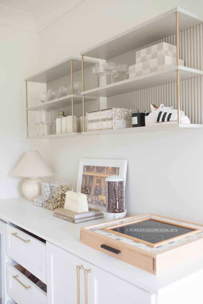 At-home family movie room snack bar